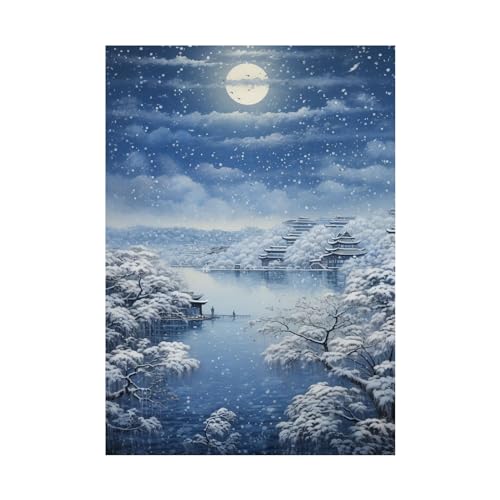 Peinture paysage de neige SIVAJI pour habiller un grand mur vide