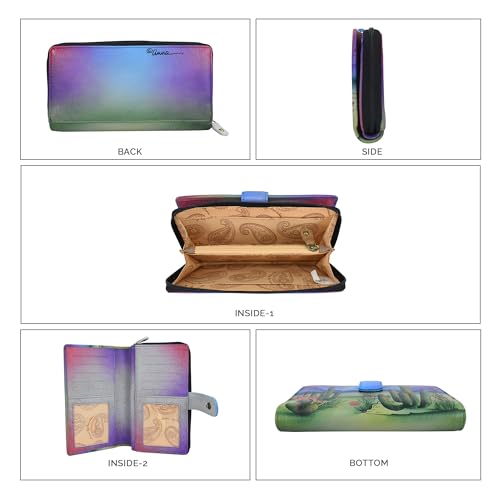 Anna by Anuschka Women's Original Hand-Painted Genuine Leather Two-Fold Wallet - Desert Moon3