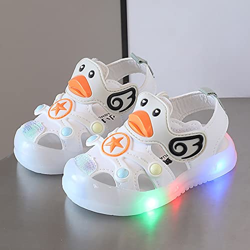 Toddler Cartoon Cute Glitter Sneakers Open Toe First Walking Lightweight Sport Shoes No Lace Flat Sneakers with Strap2