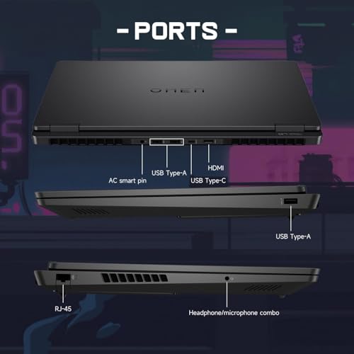 Image of HP OMEN 17.3 RTX 5070 AI Gaming Laptop, 17.3 inch FHD 144Hz, AMD Ryzen AI 9 365, 16GB DDR5 RAM, 1TB SSD, RGB Backlit KB, Low Blue Light, Bundle with Thunderobot 7 in-1 USB-C Hub, Windows 11 Pro