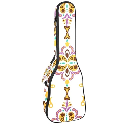 JRHEJTHH Durable Ukulele Bag Water Resistent Ukulele Case with Adjustable Shoulders for 21 23 24 inch Thick Padding Flower Pattern - Les Beatles, Paul McCartney, John Lennon, RIngo Starr, George Harrison JRHEJTHH Durable Ukulele Bag Water Resistent Ukulele Case with Adjustable Shoulders for 21 23 24 inch Thick Padding Flower Pattern