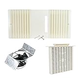 CA-90 Ductless Exhaust Fan Motor Assembly with Louver and Filter (B pack), Bathroom Ventilation & Exhaust Fan, Bathroom Ceiling Ductless Fan Set for Residential Remodel - BEIGE