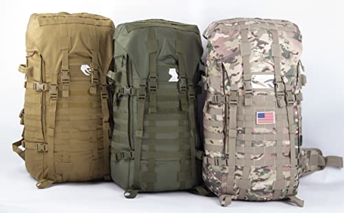 Backferry Large Military Backpack For Men Army Rucksack With Internal Frame Hydration And Molle Compatible. Top And Front Load For Wild Camping Backpacking Hiking Bushcraft Adventure 60L #TOP7