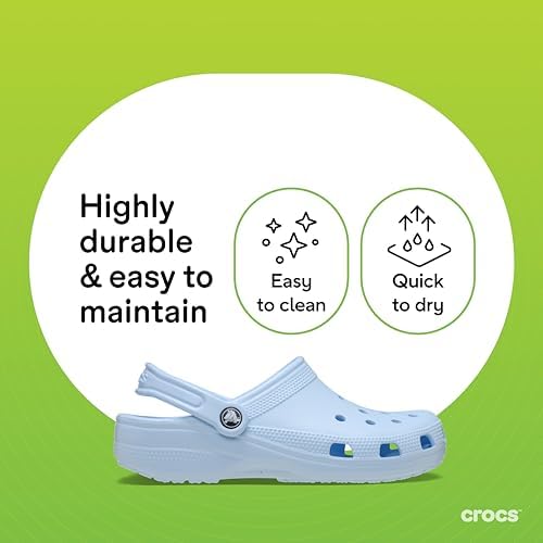 Crocs Unisex-Adult Classic Clog, Clogs for Women and Men, Blue Frost, 9 Women/7 Men — view 8