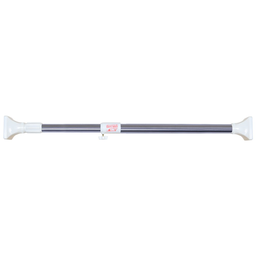 Hershii Tension Shower Curtain Rod Adjustable Straight Rail Clothes Hanger Heavy Duty Square Head Garment Drying Rack 29.4mm Diameter