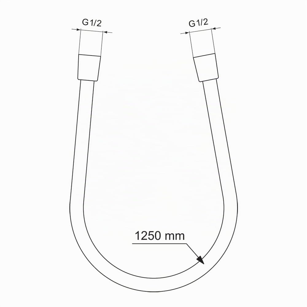 Ideal Standard - Idealrain Idealflex - Tubo flessibile per doccia, 1,25 m, cromato