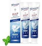Hotluck Hap Repair Toothpaste - 9% Nano Hydroxyapatite, Whitening, Remineralizing, Anti Plaque &amp; ...