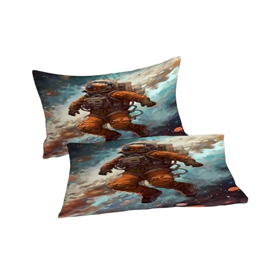 Housses de couettes astronaute 3D microfbre 260x220cm lit super king - 7