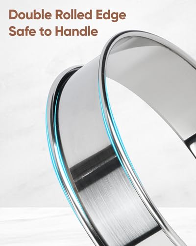 Anillos de acero inoxidable con doble borde enrollado para masas de tarta 7