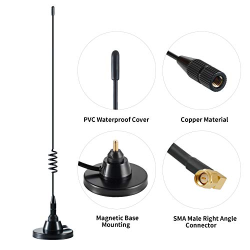 image for High Gain Long Range Magnetic Base Replacement Antenna Compatible with