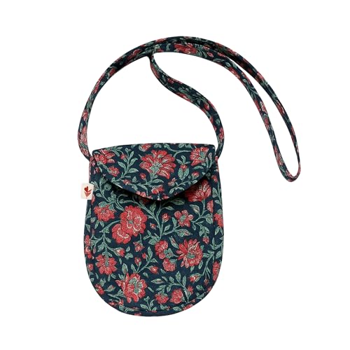 Image of Cotton Handblock Printed Sling Bag for Girls | Beach Bag | Crossbody Shoulder Bag for Womens Handbags & Bags