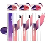 3 Colores Peel Off Lip Stain,Perfilador Labios y Delineador Labios Larga Duración,Mujeres Tinte Labios Despegable,Lip Tint con Acabado Mate,Impermeable, Lápiz Labial,Larga Duración
