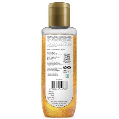 Image of WOW Skin Science Ubtan & Ceramide Body Wash | Radiance Boosting Cleanser | Revives Dull Skin | Exfoliates and Softens | Conditions and Tones Skin | Long lasting Fragrance | Powered by Cerabloom| 25ml