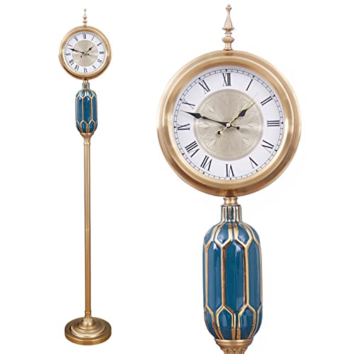 Jtyx Grandfather Clock Non-Ticking Quartz Battery Operated Floor-Standing Clock Easy To Read Sweep Movement For Bedroom, Office, Dining Room #TOP19