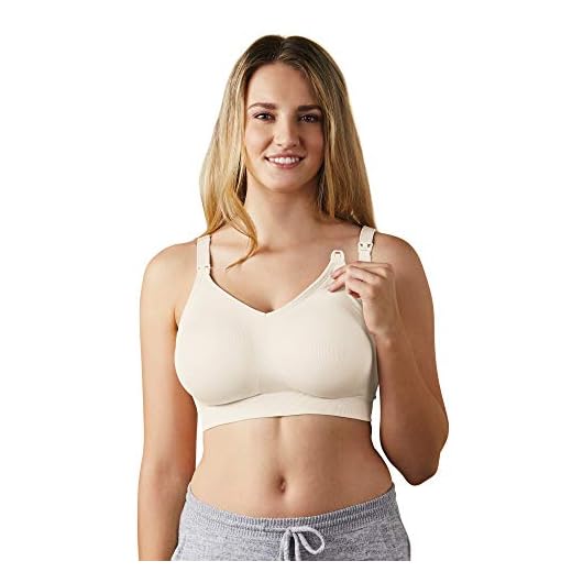 BRAVADO! DESIGNS Body Silk sömlös trådlös BH för moderskap och amning | A, B, C, D, DD/E, DDD/F-kupa, Vitt, M