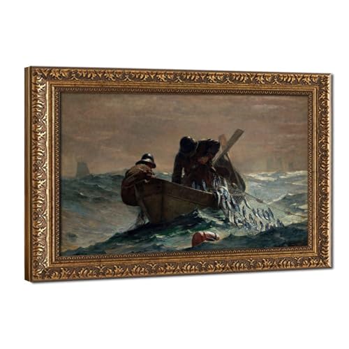 The Herring Net Winslow Homer cadeau idéal passionné de mer toile encadrée 30x45cm