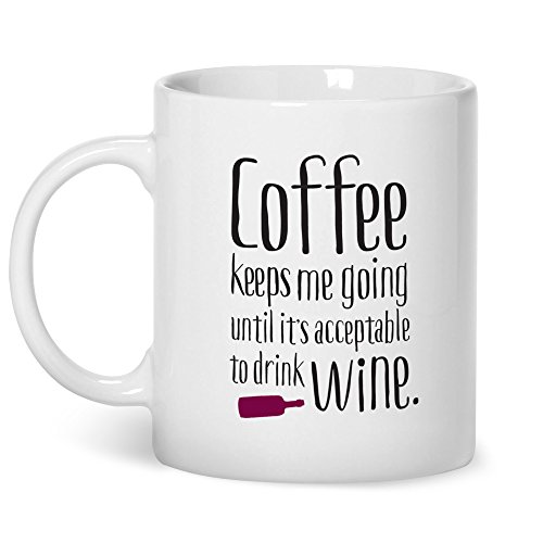 Mainly Mugs Novedad Taza De Café Con Citas Blanco