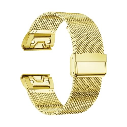 [PLYYQZM] 20mm 22mm 26mm^~mxgBGar min ɍ Fenix E 8 7 Pro 7X 6 6X 5X 5Plust@[XgbNXeXohɓKp(Golden,26mm(Epix Pro 51mm))