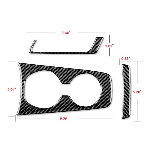 Cubierta Interior Portavasos Fibra de Carbono para Camaro miniatura 2