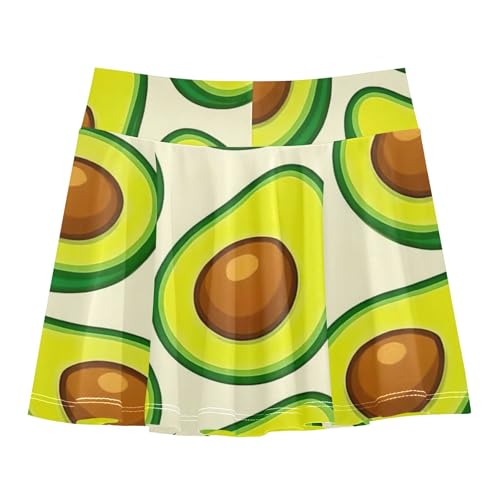 Cartoon Avocado Fruits Tennis Skirts Toddler Outfit Athletic Shorts Girls Skorts Butterfly Skirt 4t2