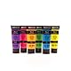 CRISCOLOR Fluoreszierende Acrylfarbe, Set mit 6 x 75 ml, für Kunstarbeiten und Basteln, für Anfänger, Studenten und professionelle Künstler (Fluor 6 x 75 ml)