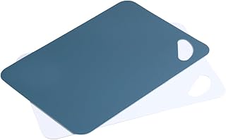 KESPER | Flexible Schneidunterlage (Anti-Rutsch) - 2er Set, Material: Kunststoff (PP), Maße: 30 x 21 x 0,2 cm, Farbe: Weiß, Blau | 30553