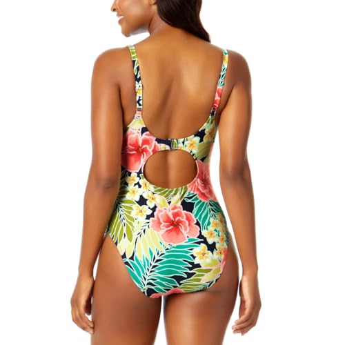 Hurley Women's UPF 50+ Sun Protection Floral One Piece Swimsuit3