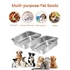 Stainless Steel Dog Bowls, [2 Pack] Water and Food Bowl Set, 1.6L Pet Metal Dishes for Small Medium Large Dogs