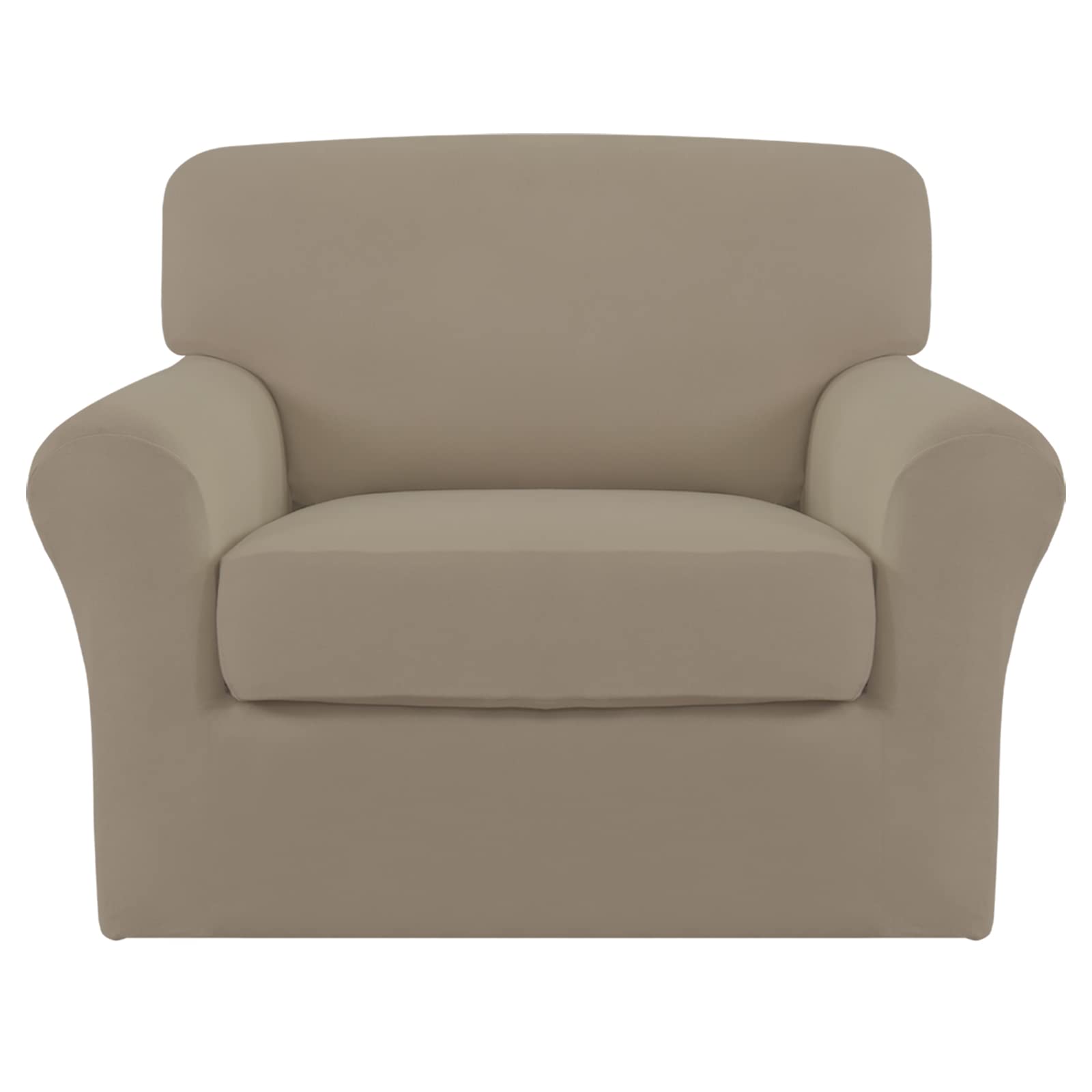 Easy-Going 2 Pieces Stretch Sofa Slipcover for Armchair Washable