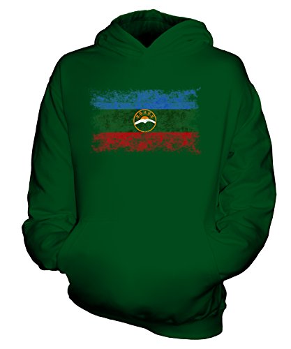 Sweat à capuche enfant Karatchaïévo-Tcherkessie pull imprimé drapeau délavé