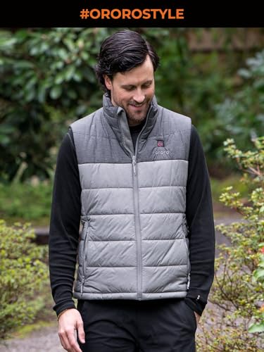 Image of ororo Men's Heated Vest Lightweight 4-Zone Battery Puffer Vest