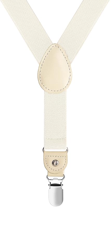 Men's Boys' Suspenders and Bow Tie Set Adjustable Elastic with Strong Metal Clips4