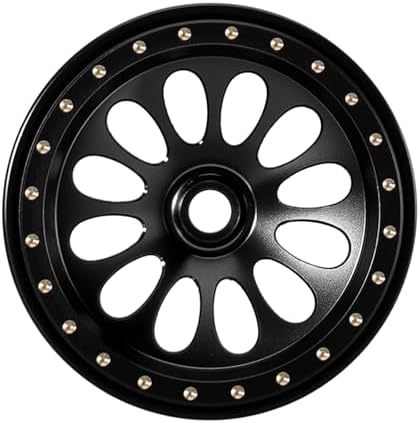 INJORA D19 Ripple 0.7" Black Brass Beadlock Wheels for 1/30 SCX30 (W7005) - 2