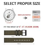 BISONSTRAP Męskie nylonowe paski do zegarków, dwuczęściowe, wojskowe, szybkie zapięcie, szczotkowana klamra, szerokość 18 mm, 19 mm, 20 mm, 22 mm, 20mm, Nylon, Bez kamieni szlachetnych