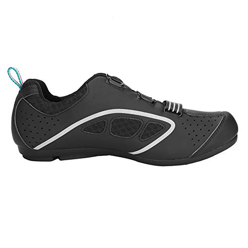 Image of Cycling Shoes Women PU + Rubber Road Bike Shoes Men, Bike Shoes Men, for Outdoor Cycling(Black, 45)