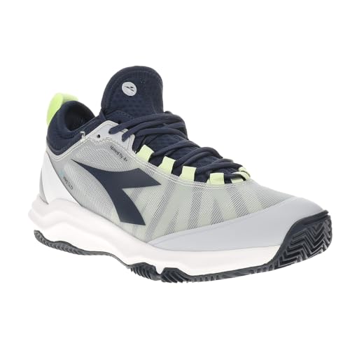 Diadora Mens Speed Blushield Fly 4 Plus Clay Tennis Sneakers Shoes - Blue, Grey2