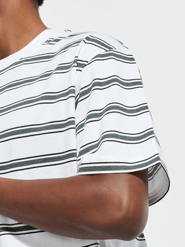 Image of Max Men Cotton URB N Oversized Striped T-Shirt