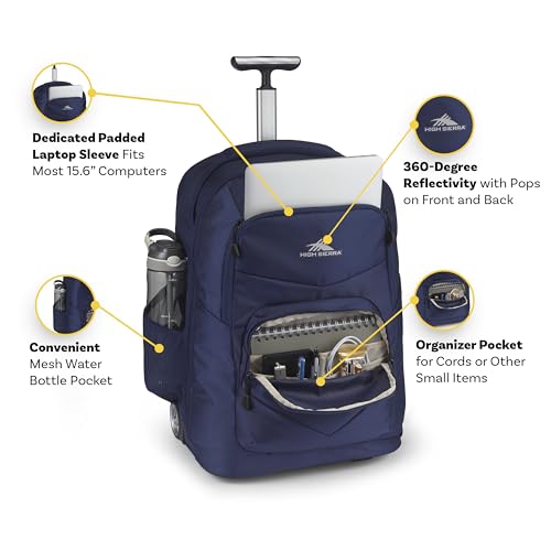 Image of High Sierra Freewheel Pro Wheeled Backpack with 360 Degree Reflectivity