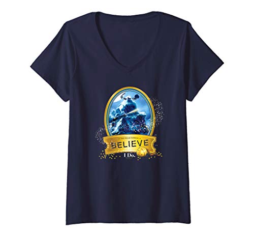 Womens Polar Express True Believer V-Neck T-Shirt
