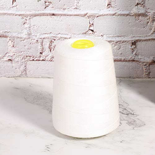 Hilo para máquina de coser 8000 yardas poliéster blanco miniatura 6