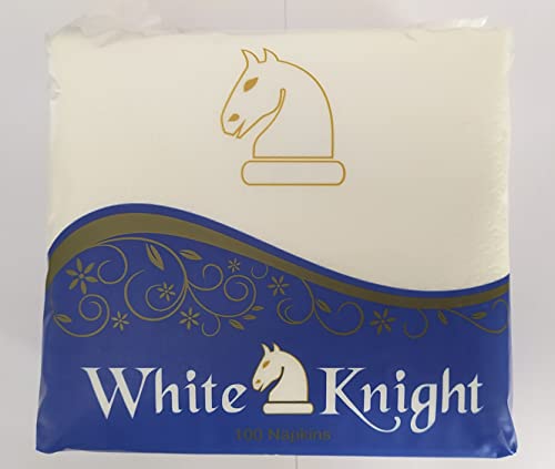 Image of WHITE KNIGHT NAPKINS (100 PULLS X 1 PLY)(30X30)