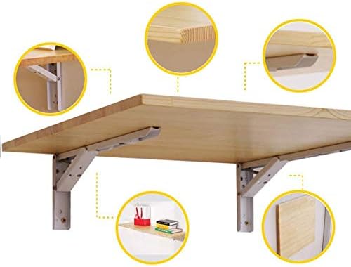 Folding Wood Wall Mounted Table for Kitchen Dining Laundry Room Stable Sturdy Workbench/Laptop Table Restaurant Wall Table One Color 80 * 40cm