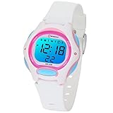 Kinderuhren Digitale für Mädchen Jungen,7 Farben wasserdichte Kinderuhren Outdoor Sport Multifunktionale Armbanduhren Kinder mit Alarm Stoppuhr Wochenuhr für Jugendliche