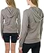 ToBeInStyle Women’s Cotton Lightweight Long Sleeve Hoodie Pullover or Full Zip Jacket w/Kangaroo Pocket