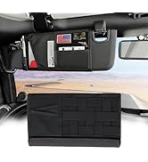 Sun Visor Organizer for Jeep Wrangler,Visor Storage Cover Visor Panel Organizer Pouch Holder for ...