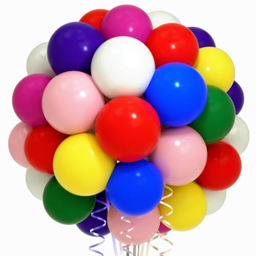 Image of Balloons Birthday Decorations Party Balloons - 100 Pack Balloon 12 inch for Birthday Bridal Shower Wedding Party Decorations