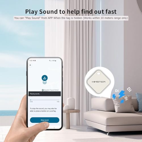 Image of Himster Locatag for Android | Google Find Hub Tracker | Bluetooth 5.4 | No SIM Needed | Anti-Lost & Loud 75dB Alert | Item Finder- Keys, Wallets, Bags, Pets |1-Year Replaceable Battery(White)