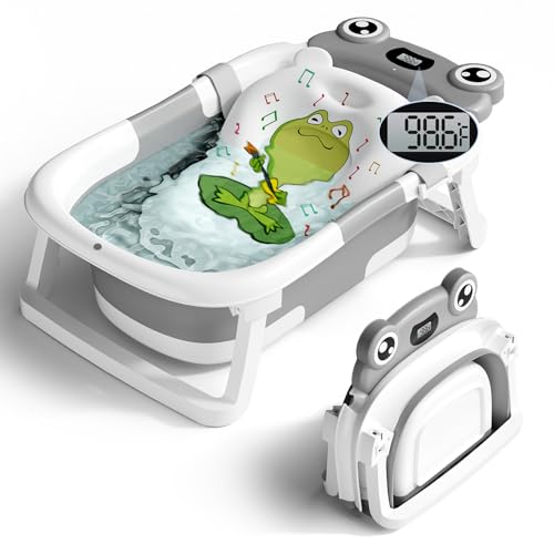 Baby Bathtub, Collapsible Newborn Bathtub for Infant to Toddler 0-24