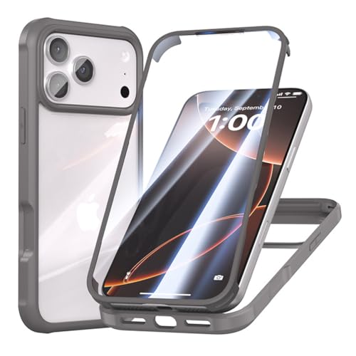 Coque iPhone 17 Pro Max haut de gamme verre trempé et finition gris épuré