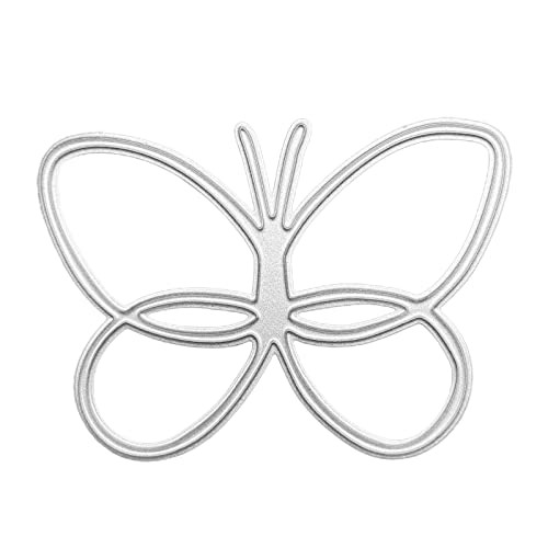 LLINthy Troqueles para hacer tarjetas, troqueles de corte de metal con diseño de mariposa para manualidades, plantillas para repujar, álbumes de recortes, álbumes de fotos